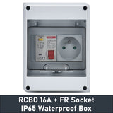 HTS Waterproof Socket Box IP65 With MCB RCBO Circuit Breaker