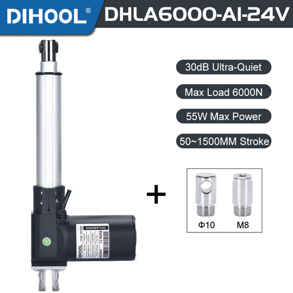 Jvnvlki Lineaire aandrijving, DC 24 V, 6000 N, 400 mm, lineaire actuator, lineaire actuatoren voor medische en auto's, elektrische deuropeners, liftingsbank (4 mm/s Jvnvlki Lineaire aandrijving, DC 24 V, 6000 N, 400 mm, lineaire actuator, lineaire actuatoren voor medische en auto's, elektrische deuropeners, liftingsbank (4 mm/s