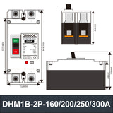 DHM1B-2P Molded Case Circuit Breaker DC MCCB