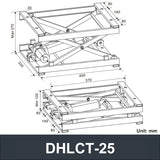 DHLCT-25 Electric Scissor Lift 12V/24V DC Motor 600N 132LB Load