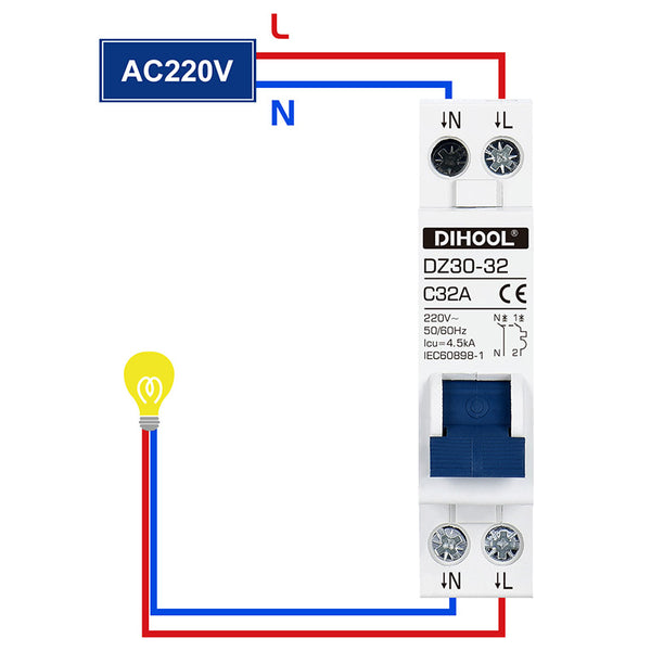 DZ30-32 DPN MCB Mini Circuit Breaker Home Circuit Air Switch Short