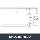 Electric Lifting Column O-Type 24V-32V DC Motor 800N 176LB Load - DHLC800-O