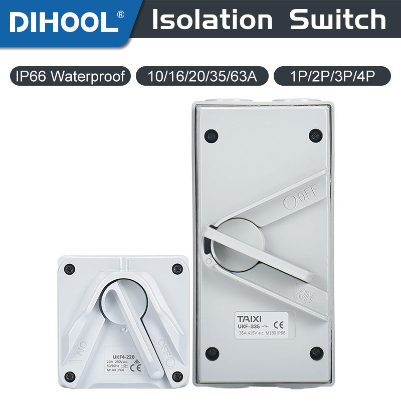 "UKF Isolation Switch Outdoor IP66 Waterproof Disconnector