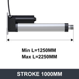DHLA4000-A2-12V Electric Linear Actuator DC 12V Motor 4000N Load