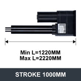 Electric Linear Motion Actuator 12V DC Motor 10000N 2200LB Load - DHLA10000-A2