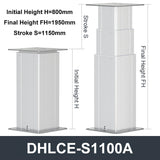 DHLCE-S1100A 3 Stage Electric Lifting Column - IR Panel 24V DC Motor 2000N 440LB Load