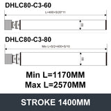 Electric Lifting Column 3 Sections 12V DC Motor 1000N 220LB Load - DHLC80-C3