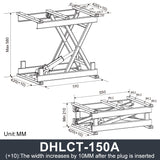DHLCT-150A Electric Scissor Lift 12V/24V DC Motor 1500N 330LB Load