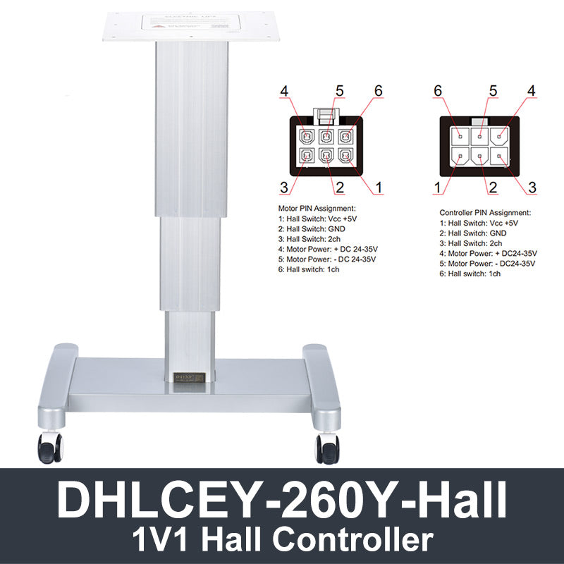 Movable Tatami 3 Stage Electric Mobile Lifting Column DC 12V/24V/Hall Motor 1200N 264LB Load - DHLCEY-260Y