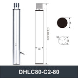 Electric Lifting Column 2 Sections 24V DC Motor 1500N 330LB Load - DHLC80-C2