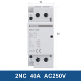 WCT household Din rail Modular AC contactor