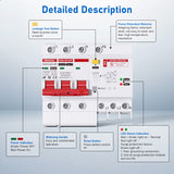 DZ47LED-2LNE Residual Current Circuit Breaker 10A~60A