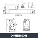 Electric Linear Motion Actuator 24V DC Motor 4000N 880LB Load - DHLA4000