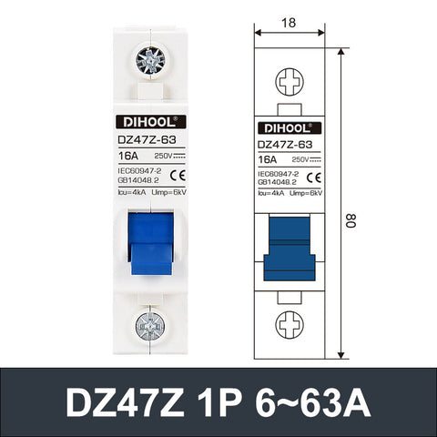 DZ47Z-1/2/3/4P Miniature Circuit Breaker