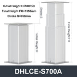 DHLCE-S700A 3 Stage Electric Lifting Column - IR Panel 24V DC Motor 2000N 440LB Load