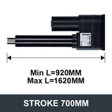 Electric Linear Motion Actuator 12V DC Motor 10000N 2200LB Load - DHLA10000-A2