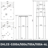 DHLCE-S1155A-AL 3 Stage Electric Lifting Column - AL Panel 24V DC Motor 2000N 450LB Load