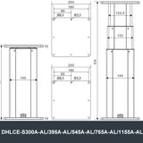 DHLCE-S300A-AL 3 Stage Electric Lifting Column - AL Panel 24V DC Motor 2000N 450LB Load
