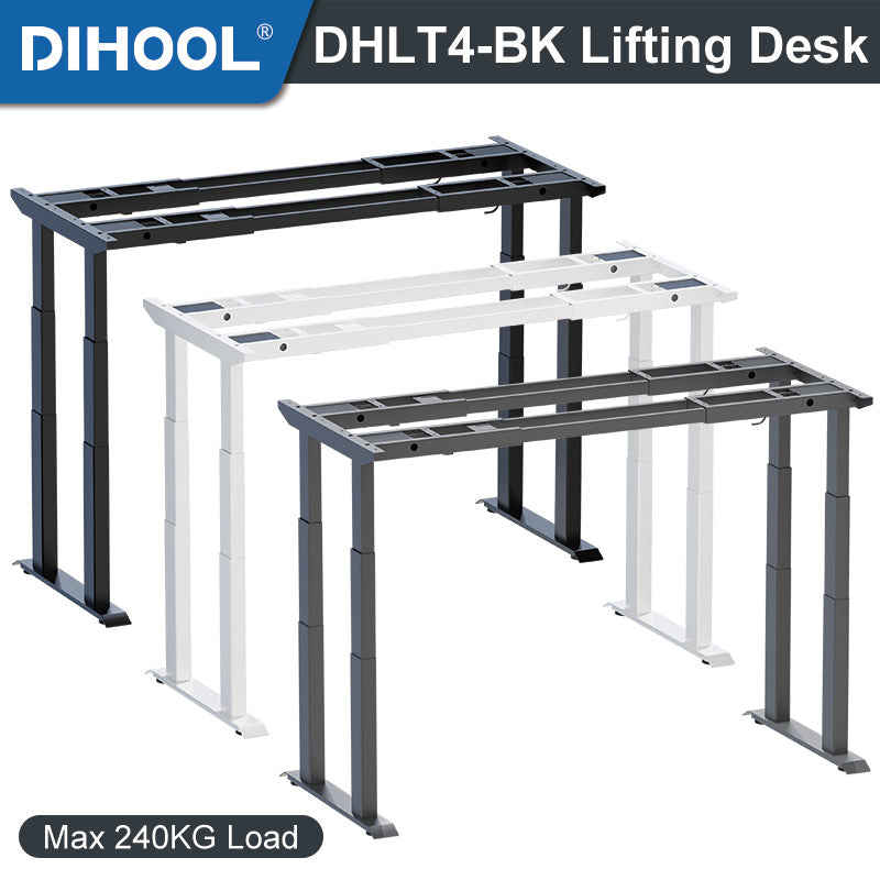 DHLT4-BK 4 Legs Adjustable Large Standing Desk Lifting Table