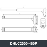 Electric Lifting Column 24V-32V DC Motor 2000N 440LB Load 1V2 - DHLC2000-Hall-HS1-1V2
