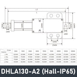 DHLA130 Micro/Mini Hall Linear Actuator 24V DC Motor 180N 40LB Load - DHLA130-A2-Hall-IP66