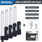 Hall Electric Linear Motion Actuator 29V-32V DC Motor 3000N 660LB Load - DHLA3000-A1-HALL-HS1-1V4