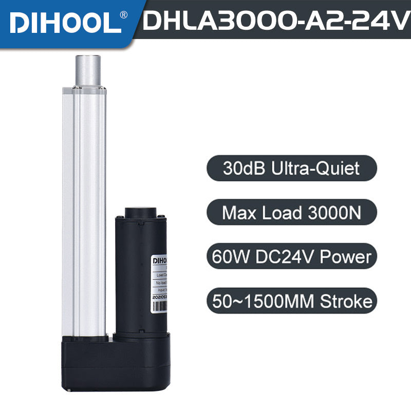 Electric Linear Motion Actuator 24V DC Motor 3000N 660LB Load - DHLA3000-A2