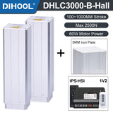 Electric Lifting Column 24V DC Motor 2700N 598LB Load - DHLC3000-B-Hall-HS1-1V2