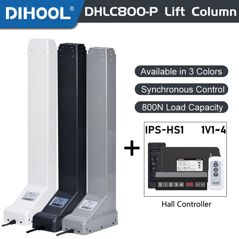 Electric Lifting Column P-Type 24V-32V DC Motor 800N 176LB Load - DHLC800-P