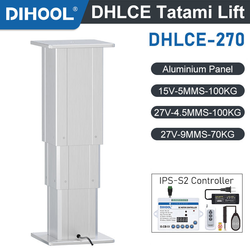 DHLCE-AL 3 Stage Electric Lifting Column - AL Panel 1000N 220LB Load - DHLCE-270A
