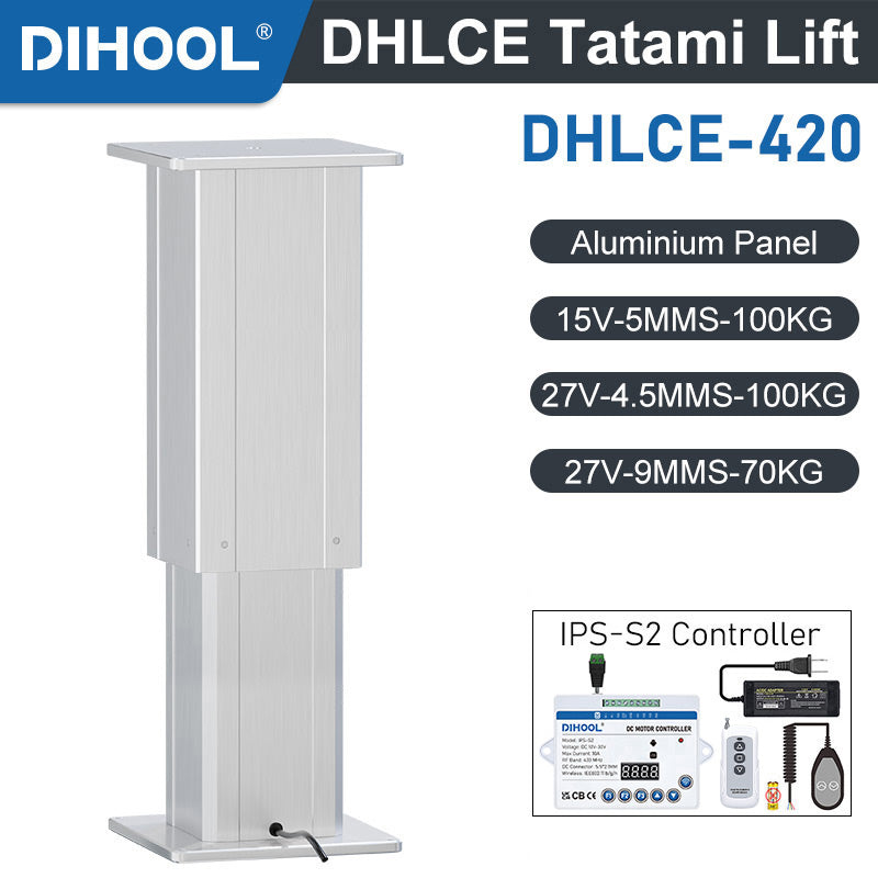 DHLCE-AL 2 Stage Electric Lifting Column - AL Panel 1000N 220LB Load - DHLCE-420