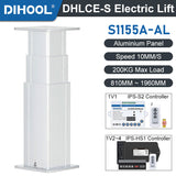 DHLCE-S1155A-AL 3 Stage Electric Lifting Column - AL Panel 24V DC Motor 2000N 450LB Load