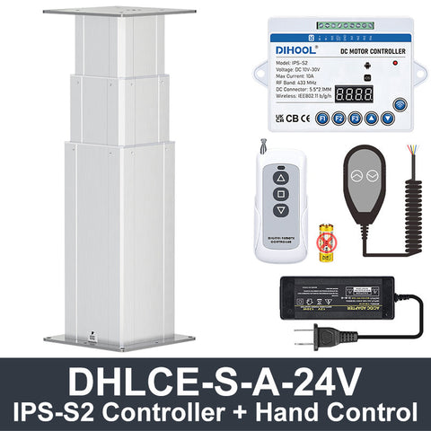 DHLCE-S765A 3 Stage Electric Lifting Column - IR Panel 24V DC Motor 2000N 450LB Load