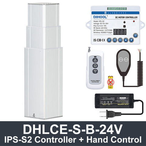 DHLCE-S765B 3 Stage Electric Lifting Column - IR Panel 24V DC Motor 2000N 450LB Load