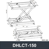Electric Lifting Platform 12V DC Motor 1500N 330LB Load - DHLCT-S2