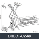 Electric Lifting Platform 24V DC Motor 1500N 330LB Load - DHLCT-S2