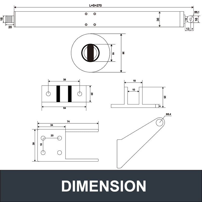 Linearaktuator 150mm Hub - Elektrischer Sofaheber 29V DC 4500N
