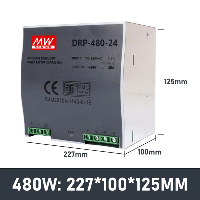 "DR Series Din Rail Type Switching Power Supply 5V/12V/24V/36V/48V 15W~480W