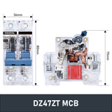 DZ47ZT Transparent DC Miniature Circuit Breaker