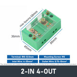 -FJ6/JHD Junction Box Unipolar Splitter 1/2/3/4-IN Multiple-OUT Metering Wire Connector Terminal Block Distribution Box