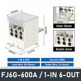 "FJ6G Switch Terminal Block Branch Circuit Breaker Junction Box 1-IN Multiple-OUT Air Switches Connector Multi-Circuit Connection Junction Box
