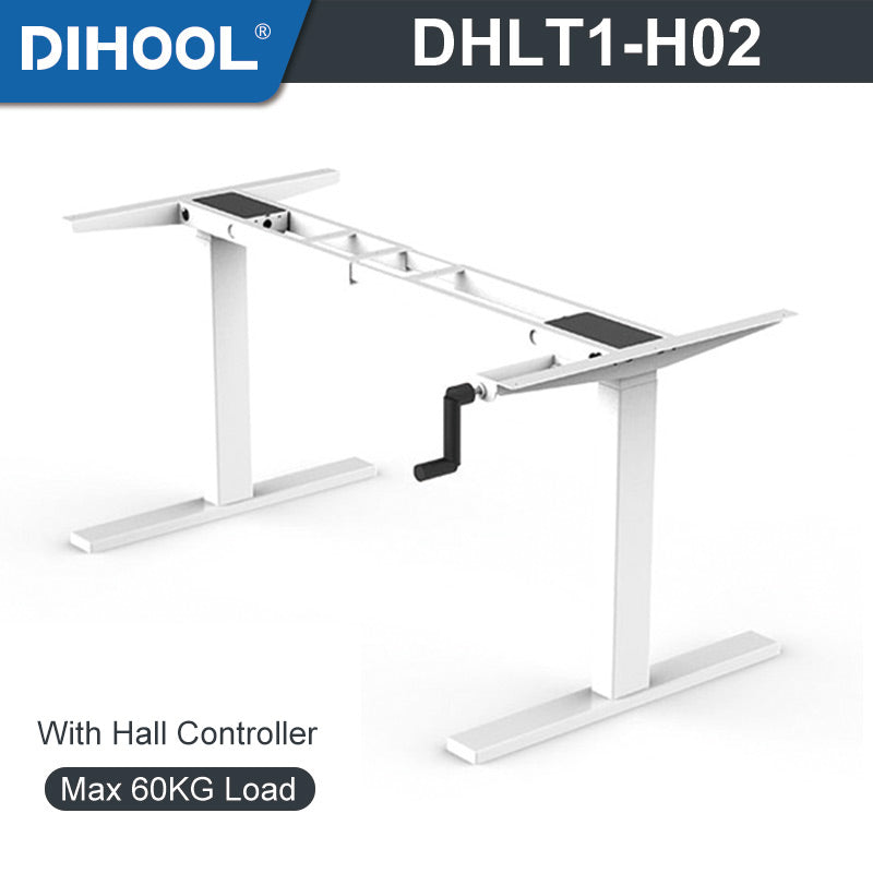 H02 Table Hand Crank Height Adjustable Desk Frame Sit Stand Lifting Table - DHLT1 ...