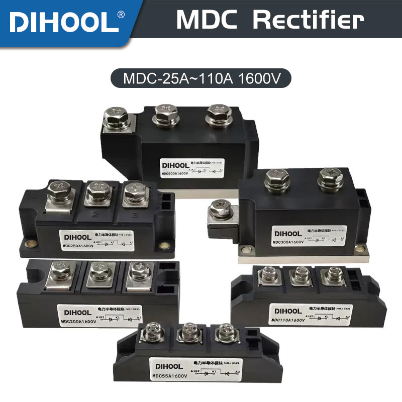 MDQ 30A-1200A Single-Phase Diode Bridge Rectifier Module With Radiator ...