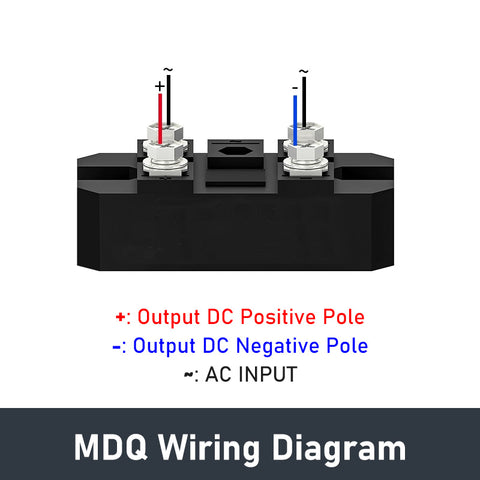 MDQ 30A-1200A Single-Phase Diode Bridge Rectifier Module With Radiator ...