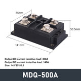 "MDQ 30A-1200A Single-Phase Diode Bridge Rectifier Module With Radiator High Power AC to DC