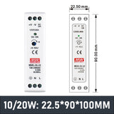 "MDR Rail Type Switching Power Supply 5V/12V/24V/48V 10W/20W/40W/60W/100W