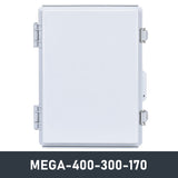 "MEGA Waterproof Box White/Transparent ABS Plastic Hinge Outdoor Junction Box