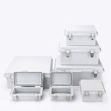 "MEGA Waterproof Box White/Transparent ABS Plastic Hinge Outdoor Junction Box