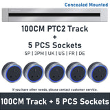 "PTC2T Concealed Installation Power Track And Removable Socket - Left & Right Wiring