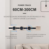"PTS1T Surface Mounted Power Track With Switch And Adapter (5P/3PM/UK/US/FR/DE) Socket